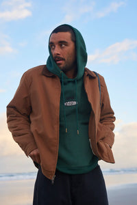 Rhythm Embroidered Fleece Hoodie - Pine