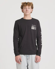 Load image into Gallery viewer, RVCA Big RVCA Glitch LS - Black
