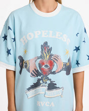 Load image into Gallery viewer, RVCA Womens Toni Ringer T-Shirt - Crystal Blue
