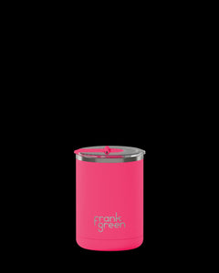 Frank Green Ceramic Coffee Cup with Hinged Lid - Neon Pink