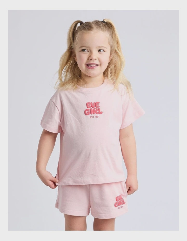 Eve Girl Sports Club Tee - Pale Pink