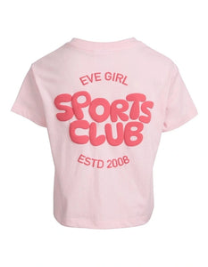 Eve Girl Sports Club Tee - Pale Pink