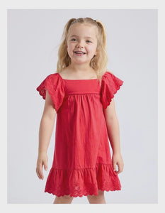Eve Girl Maisie Dress (3-7) - Red