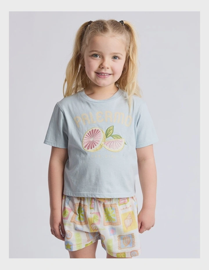 Eve Girl Palermo Tee (3-7) - Light Blue