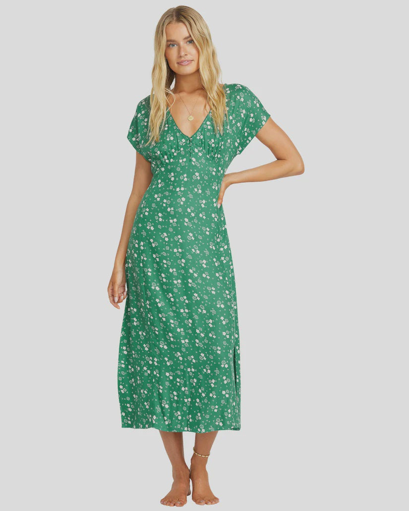 Billabong Bright Skies Midi Dress - Island Green