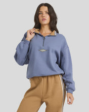 Load image into Gallery viewer, Billabong Womens Wave Break Half Zip Crew - Stone Blue
