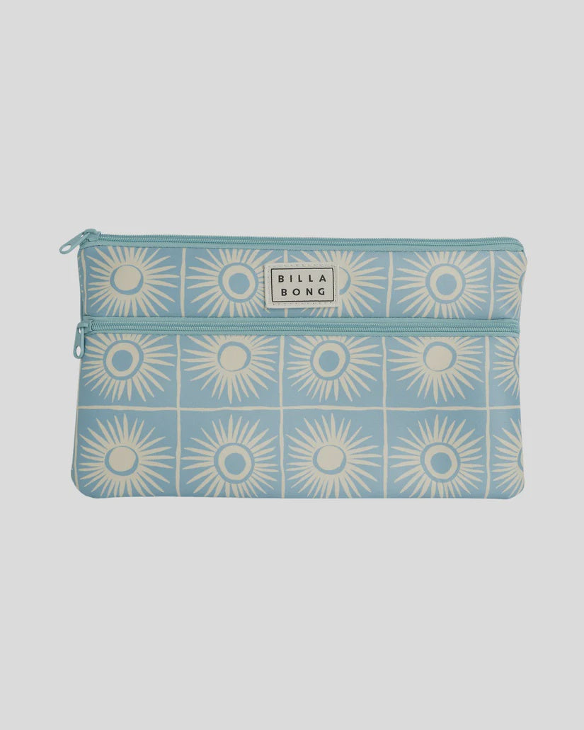 Billabong Show Me Sun Large Pencil Case - Misty Blue