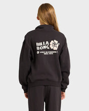 Load image into Gallery viewer, Billabong Girls Paradise Half Zip Fleece Crew - Off Black
