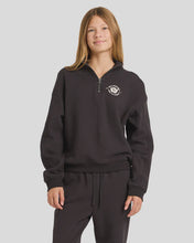 Load image into Gallery viewer, Billabong Girls Paradise Half Zip Fleece Crew - Off Black
