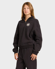 Load image into Gallery viewer, Billabong Girls Paradise Half Zip Fleece Crew - Off Black
