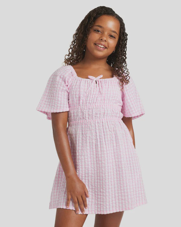 Roxy Daisy Check Dress - Bonbon