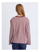 Load image into Gallery viewer, Eve Girl Brooklyn Stripe Long Sleeve Shirt - Chocolate
