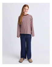 Load image into Gallery viewer, Eve Girl Brooklyn Stripe Long Sleeve Shirt - Chocolate

