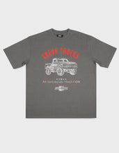 Load image into Gallery viewer, Gilroy Co Chevrolet Heritage Stamp Vintage T Shirt- Faded Black
