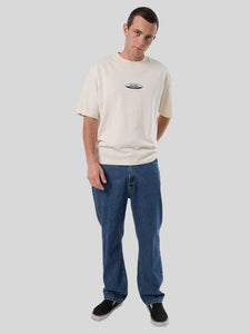 Thrills Lifted Spirits Embro Box Fit Oversize Tee - Unbleached