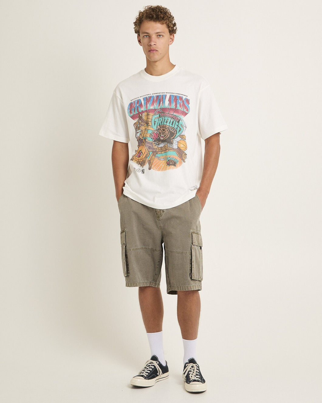 Mitchell & Ness Grizzlies Bevel burst Tee - Vintage White