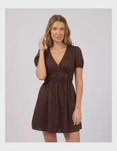 Load image into Gallery viewer, All About Eve Fern Linen S/S Dress - Brown
