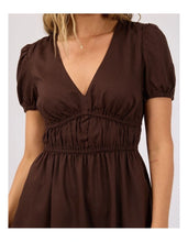 Load image into Gallery viewer, All About Eve Fern Linen S/S Dress - Brown
