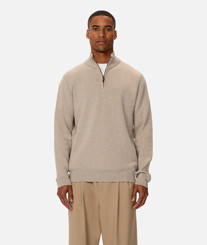 Industrie The Lakewood Zip Neck - Wheat