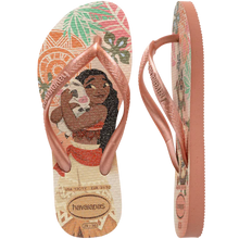 Load image into Gallery viewer, Havaianas Kids Slim Moana Thongs - Pink Clay
