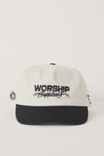 Load image into Gallery viewer, Worship Toll Free 5 Panel Hat - Coconut/Black
