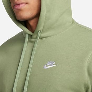 Nike Sportswear Club Unisex Fleece Hoodie - Oil Green/White