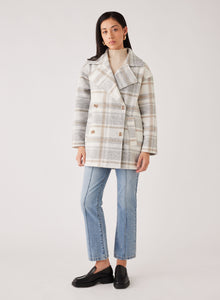 Esmaee' Lincoln Coat - Grey Check