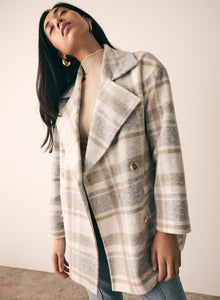 Esmaee' Lincoln Coat - Grey Check