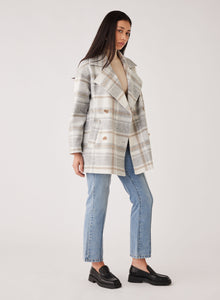 Esmaee' Lincoln Coat - Grey Check