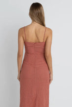 Load image into Gallery viewer, Rhythm Lola Check Gathered Maxi Dress - Red
