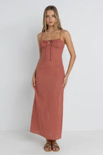 Load image into Gallery viewer, Rhythm Lola Check Gathered Maxi Dress - Red
