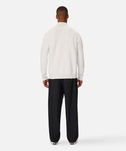 Industrie The Lakewood Zip Neck Knit - Snow Marle