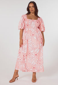 Girl and the Sun Ana Midi Dress - Desert Flower