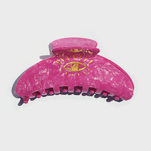 Kingston Design 'Eye Love' Hot Pink Pearl Hair Claw