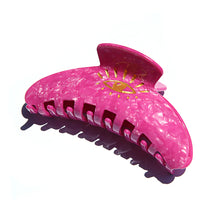 Load image into Gallery viewer, Kingston Design &#39;Eye Love&#39; Hot Pink Pearl Hair Claw
