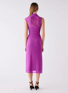 Esmaee' Viola Midi Dress - Bright Purple