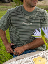 Load image into Gallery viewer, Thrills Built To Last Stripe Oversize Box Crop Tee - Beetle
