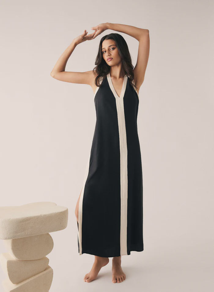 Esmaee Monochrome Dress - Black/Cream