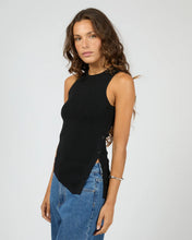 Load image into Gallery viewer, Silent Theory Button Down Knit Tank - Black
