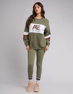 All About Eve Jordan Panelled Crew - Khaki