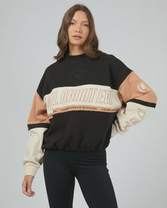 All About Eve Performance Slouch Panel Crew - Black