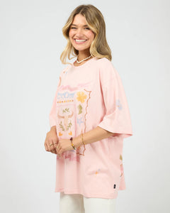All About Eve Aloha Howdy Oversized Tee - Petal Pink