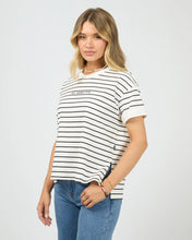 Load image into Gallery viewer, All About Eve AAE Washed Stripe Tee - Black
