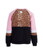 Load image into Gallery viewer, Eve Girl Leopard II Panel Crew (8-14) - Hot Pink
