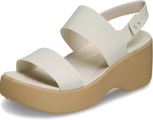 Load image into Gallery viewer, Crocs Women Brooklyn Sky Sandal Shoe - Frappe/Cashew
