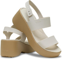 Load image into Gallery viewer, Crocs Women Brooklyn Sky Sandal Shoe - Frappe/Cashew
