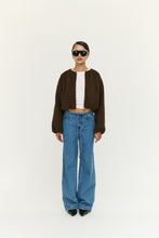 Load image into Gallery viewer, Staple The Label Alaric Cropped Jacket - Chocolate

