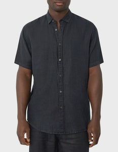 Industrie Trinidad Linen Blend S/S Shirt - OD Black