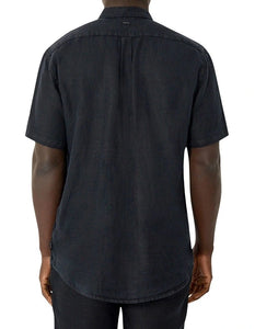 Industrie Trinidad Linen Blend S/S Shirt - OD Black