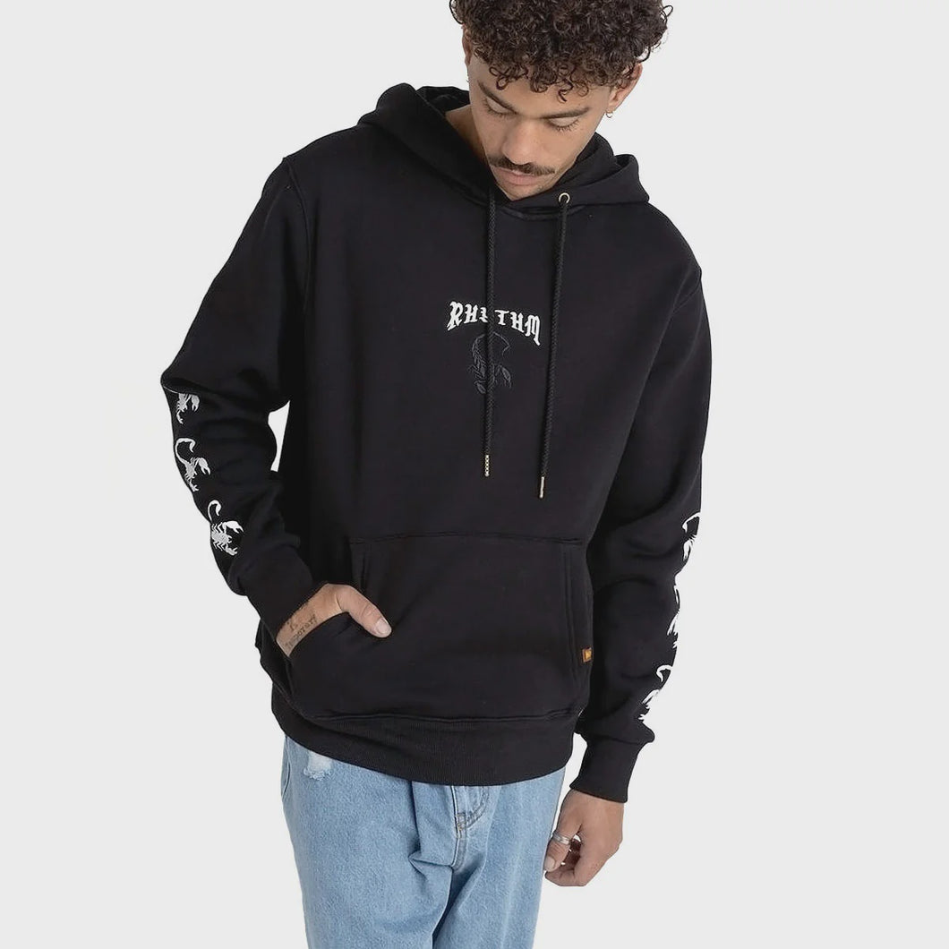 Rhythm Scorpion Heavyweight Fleece Hood - Black
